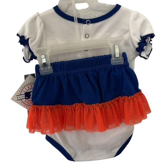 Genuine Merchandise New York Mets Infant LOVE Bodysuit & Skirt Set 0-3 M - Picture 3 of 5
